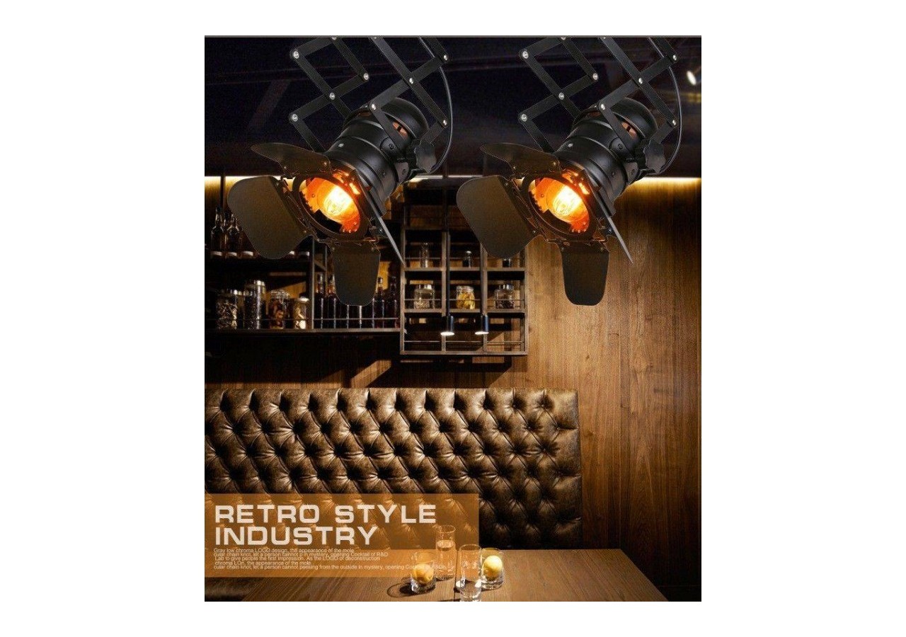 Projecteur sur rail triphasé orientable et extensible "Cinema"-E27 - LV231-TRI - Barcelona LED