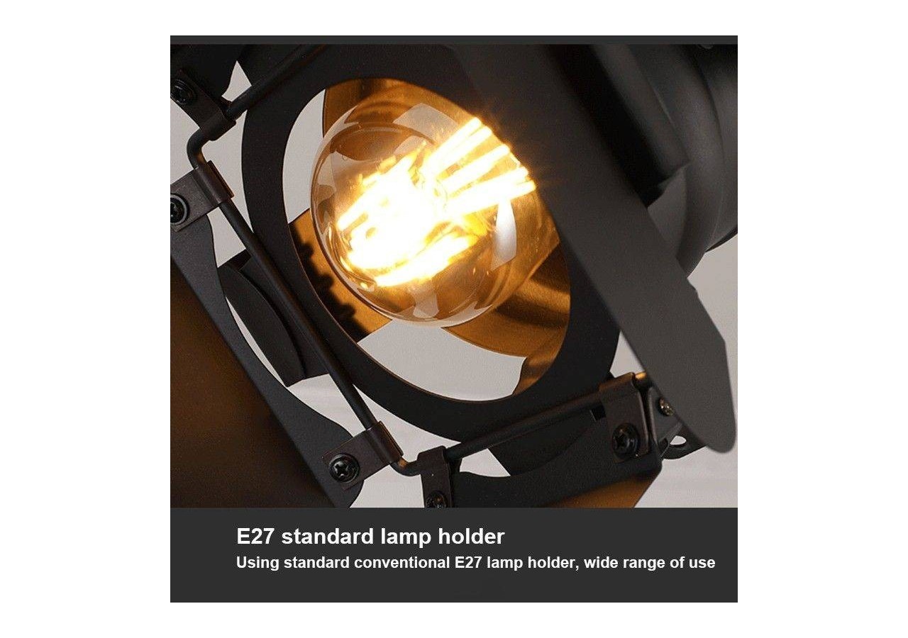 Projecteur sur rail triphasé orientable et extensible "Cinema"-E27 - LV231-TRI - Barcelona LED