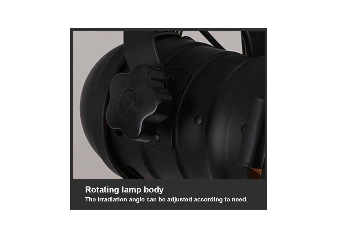 Projecteur sur rail triphasé orientable et extensible "Cinema"-E27 - LV231-TRI - Barcelona LED