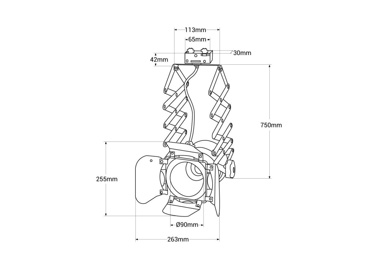 Projecteur sur rail triphasé orientable et extensible "Cinema"-E27 - LV231-TRI - Barcelona LED