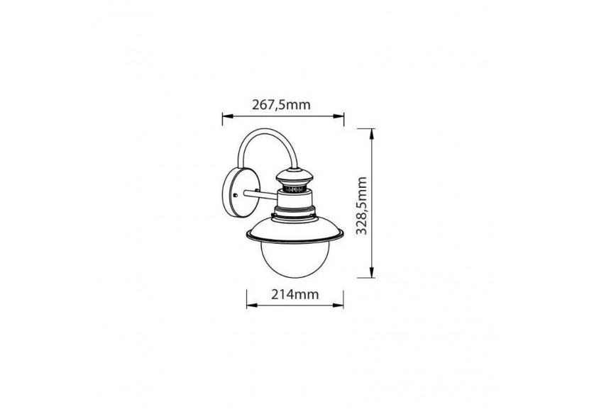 Applique murale vintage "London"-IP44-E27 - L1561-N - Barcelona LED