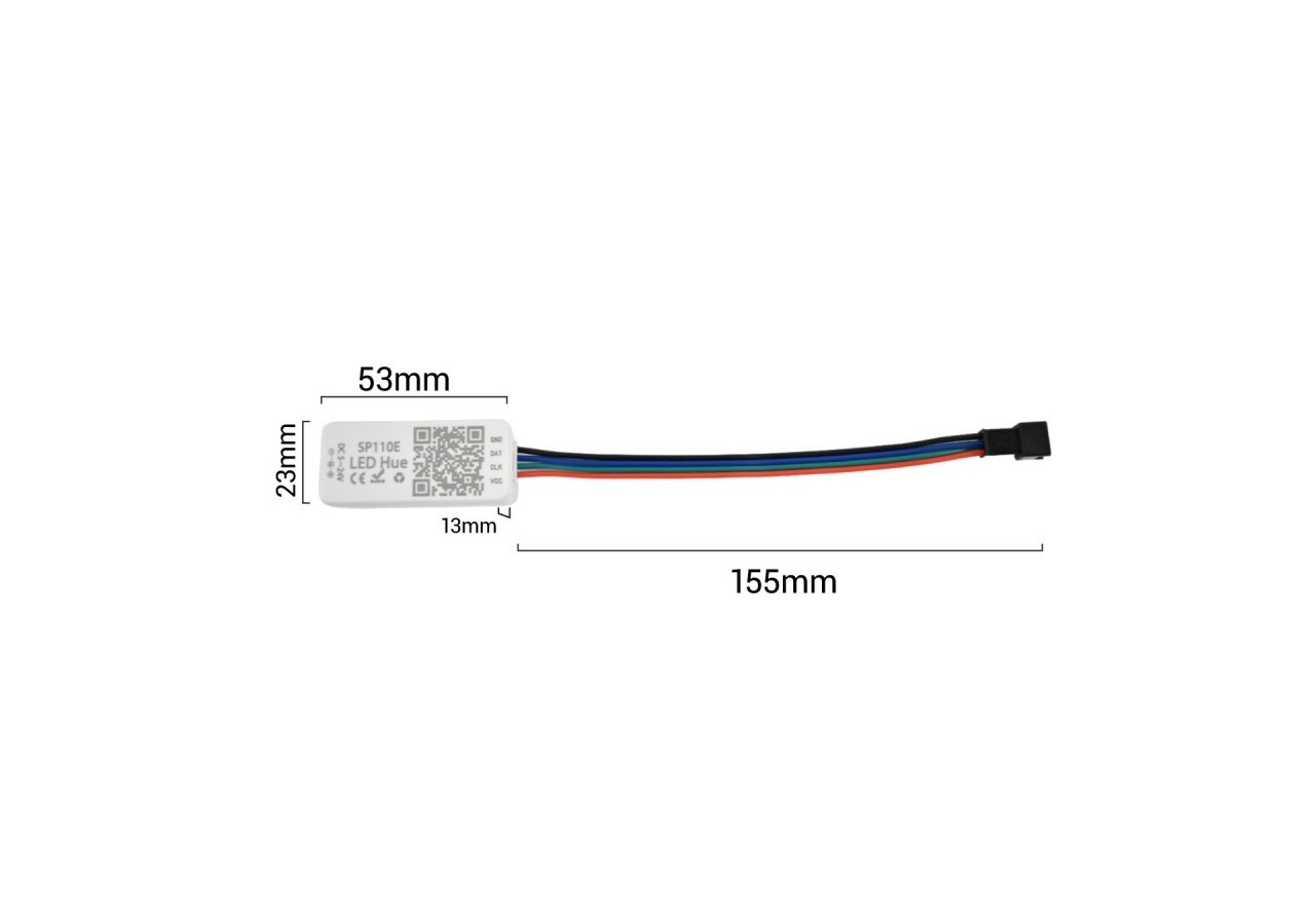 Contrôleur LED IC pixel Bluetooth RGB/RGBW- 5-24V DC-1024 Pixels - SP110E - Barcelona LED