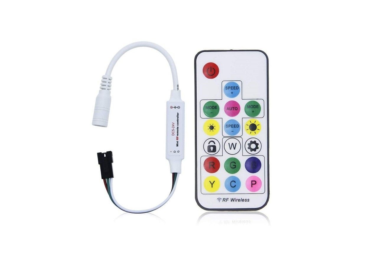 Contrôleur LED IC RGB/RGBW avec télécommande RF-5-24V DC-2048 pixels - SP104E - Barcelona LED