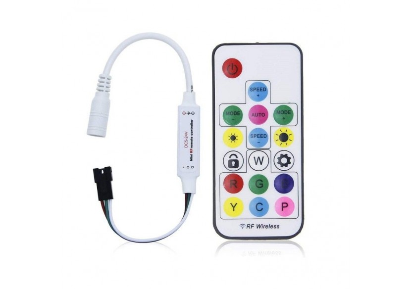 Contrôleur LED IC RGB/RGBW avec télécommande RF-5-24V DC-2048 pixels - SP104E - Barcelona LED