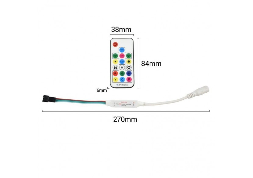 Contrôleur LED IC RGB/RGBW avec télécommande RF-5-24V DC-2048 pixels - SP104E - Barcelona LED