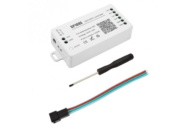 Contrôleur LED IC pixel WIFI RGB/RGBW-5-24V DC-2048 pixels - SP108E - Barcelona LED
