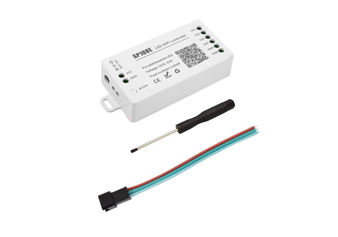 Contrôleur LED IC pixel WIFI RGB/RGBW-5-24V DC-2048 pixels - SP108E - Barcelona LED