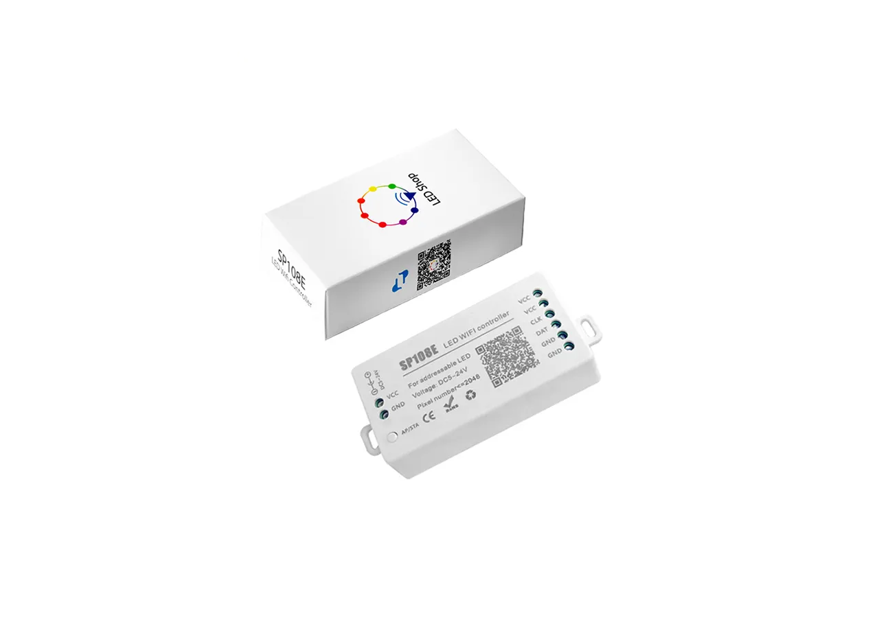 Contrôleur LED IC pixel WIFI RGB/RGBW-5-24V DC-2048 pixels - SP108E - Barcelona LED