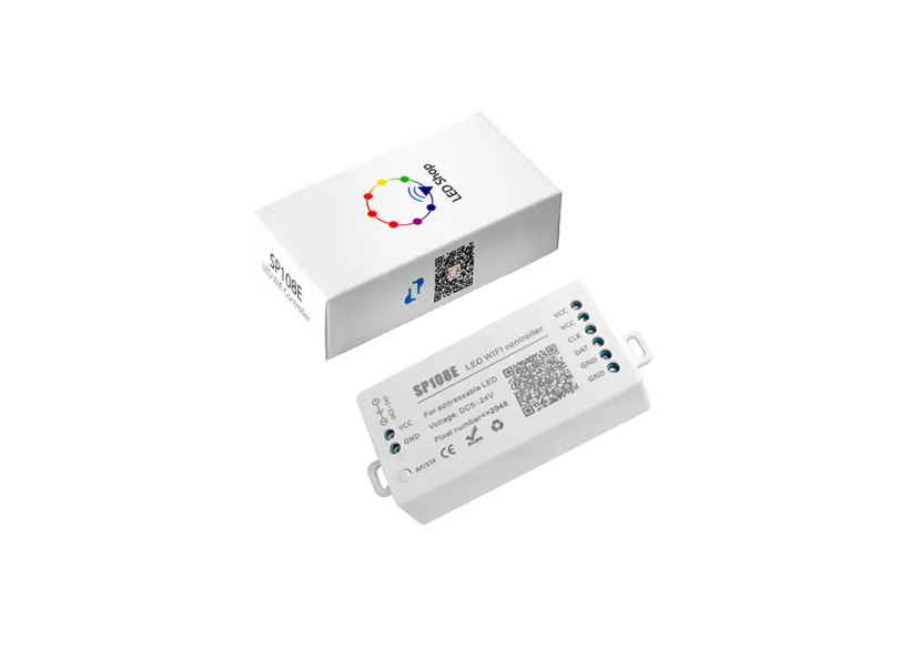 Contrôleur LED IC pixel WIFI RGB/RGBW-5-24V DC-2048 pixels - SP108E - Barcelona LED