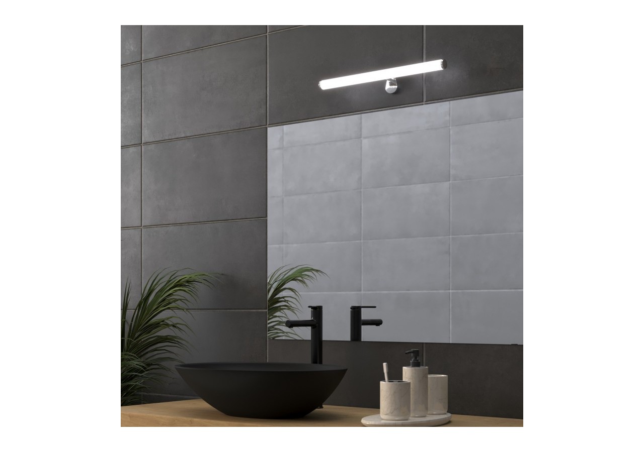 Applique LED tubulaire pour miroir de salle de bains-30cm-5W | 3 possibilités de fixation - LE209-CR-BN - Barcelona LED