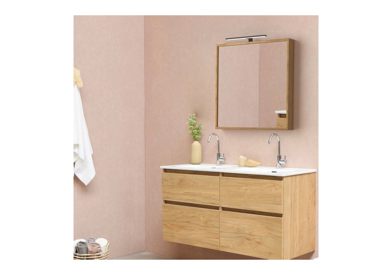 Applique miroir LED 30cm 5W | Montage miroir et armoire - LE204-N-BN - Barcelona LED