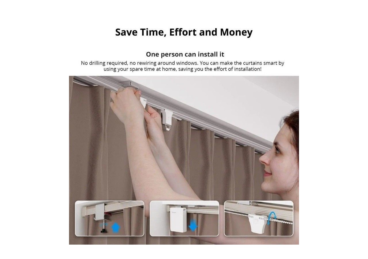 Moteur de de rideau intelligent SONOFF-Zigbee-5V DC/1A - SONOFFZBCURTAIN - Barcelona LED