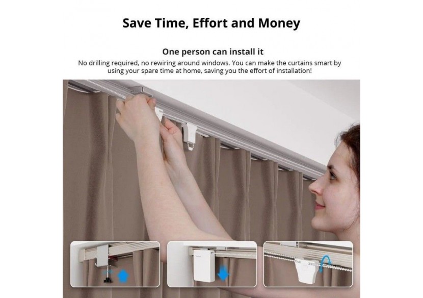 Moteur de de rideau intelligent SONOFF-Zigbee-5V DC/1A - SONOFFZBCURTAIN - Barcelona LED