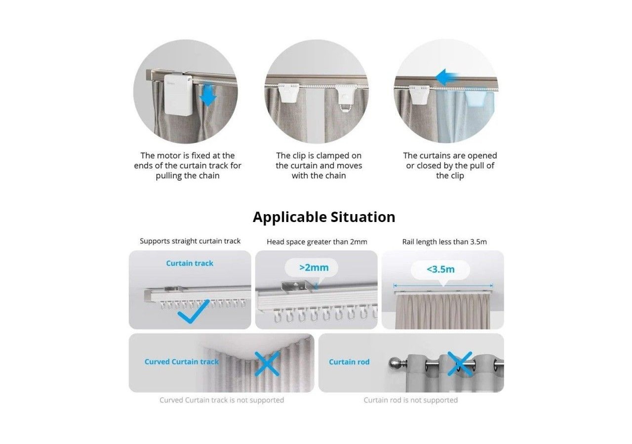 Moteur de de rideau intelligent SONOFF-Zigbee-5V DC/1A - SONOFFZBCURTAIN - Barcelona LED