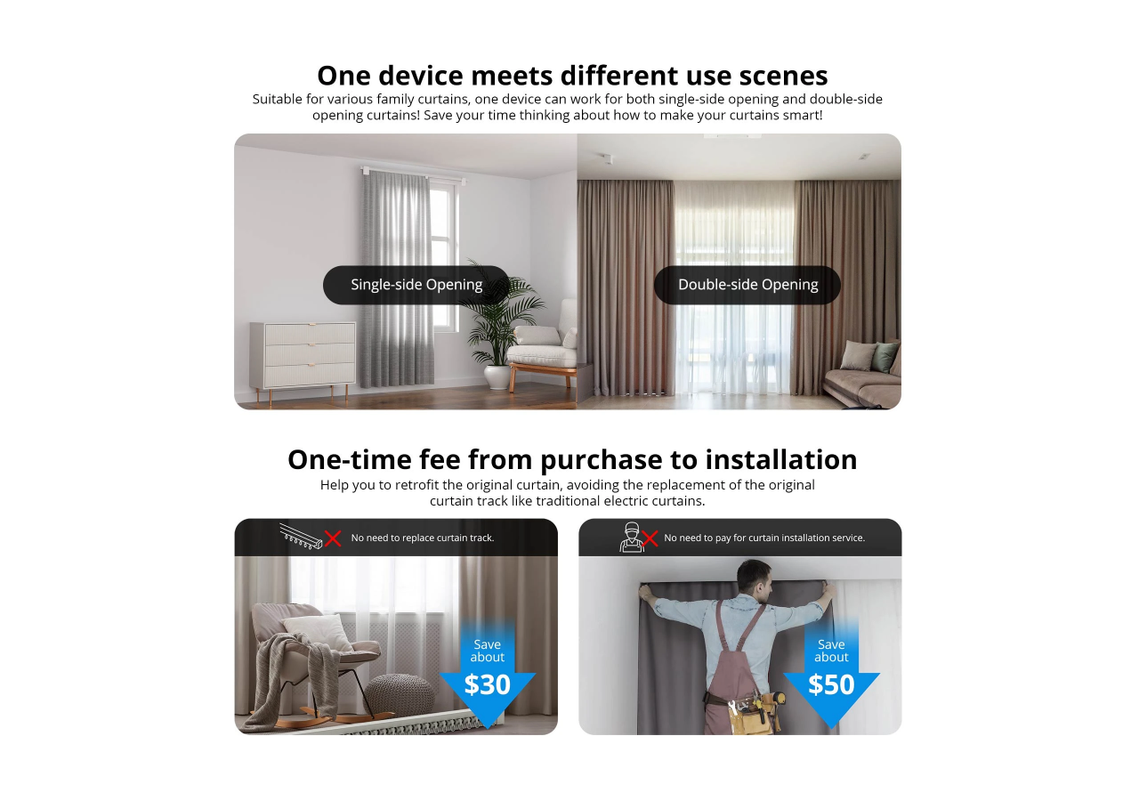Moteur de de rideau intelligent SONOFF-Zigbee-5V DC/1A - SONOFFZBCURTAIN - Barcelona LED