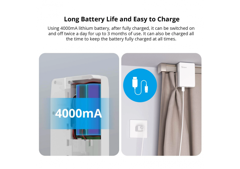 Moteur de de rideau intelligent SONOFF-Zigbee-5V DC/1A - SONOFFZBCURTAIN - Barcelona LED