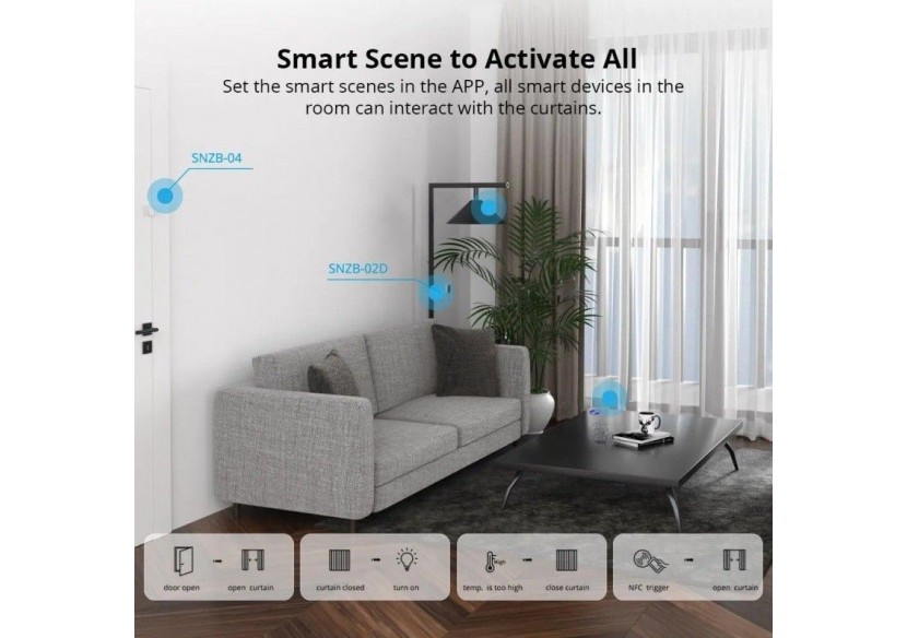 Moteur de de rideau intelligent SONOFF-Zigbee-5V DC/1A - SONOFFZBCURTAIN - Barcelona LED