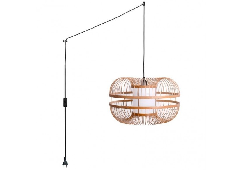 Suspension japonaise en bambou "Kaizen" avec interrupteur et prise - K179-C-N - Barcelona LED