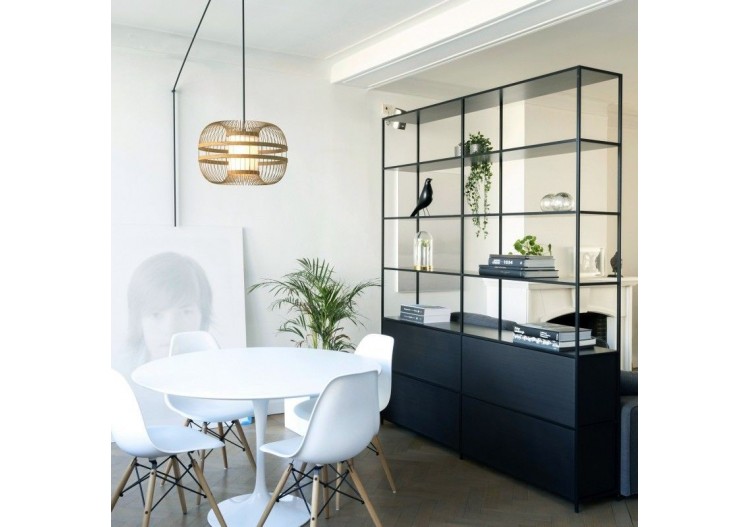 Suspension japonaise en bambou "Kaizen" avec interrupteur et prise - K179-C-N - Barcelona LED 2