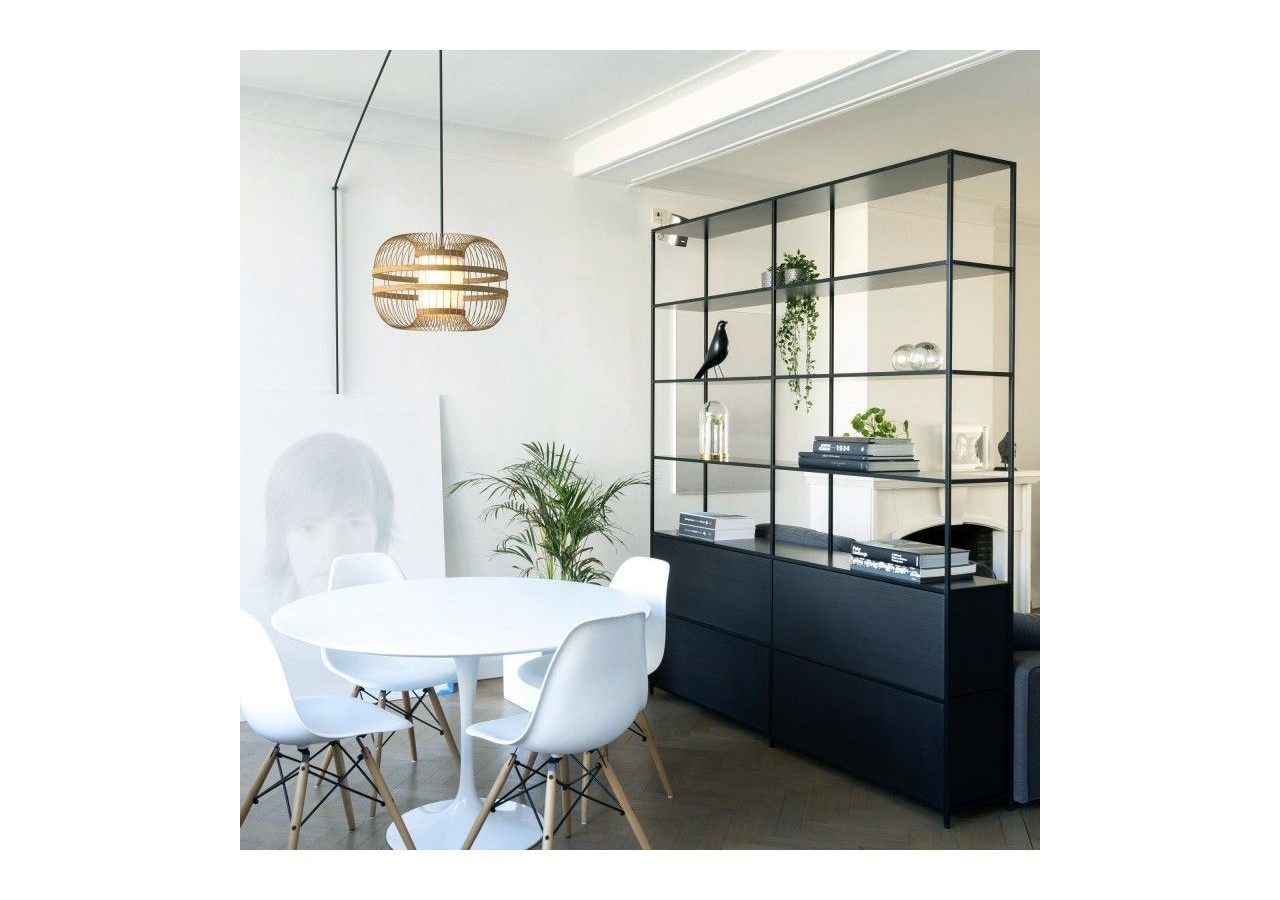 Suspension japonaise en bambou "Kaizen" avec interrupteur et prise - K179-C-N - Barcelona LED