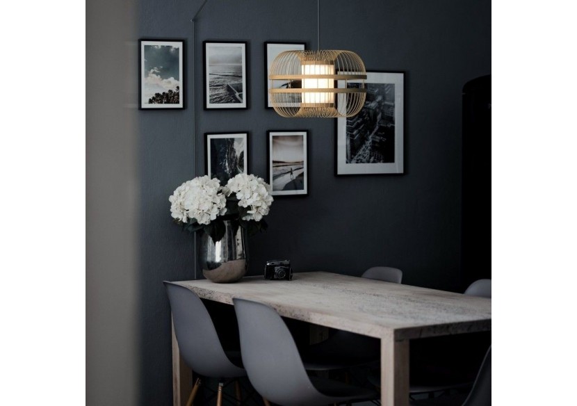 Suspension japonaise en bambou "Kaizen" avec interrupteur et prise - K179-C-N - Barcelona LED