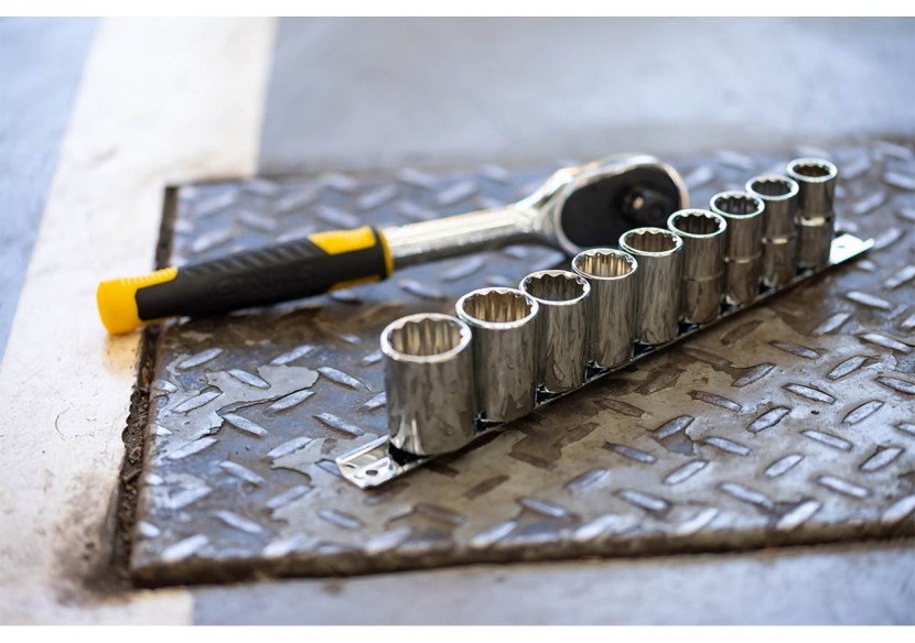 Cliquet 72 Dents – 3/8’’ + 10 Douilles – 11 Pcs - Stanley : Confort'Mat