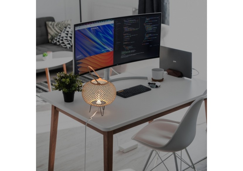 Lampe à poser en bambou "Sendai"-E27 - K185-EU-B - Barcelona LED