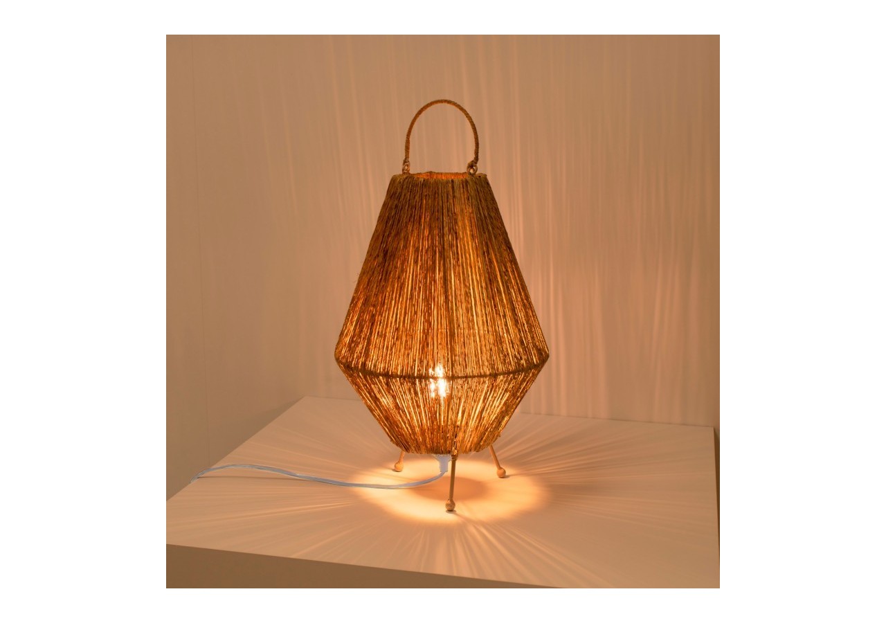 Lampe à poser naturelle en jute "Ross"-E27 - K184-EU-B - Barcelona LED