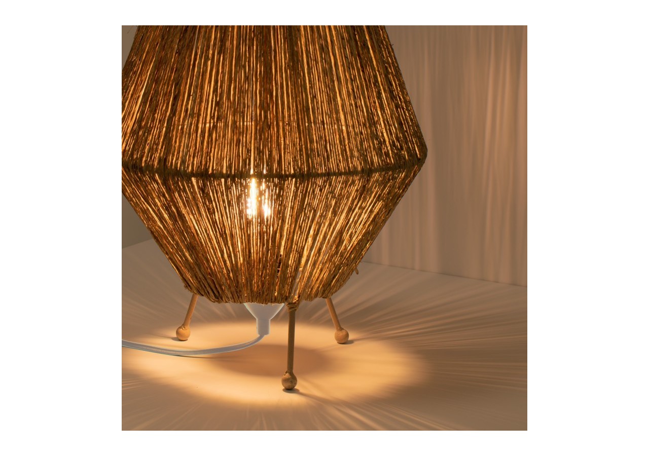 Lampe à poser naturelle en jute "Ross"-E27 - K184-EU-B - Barcelona LED