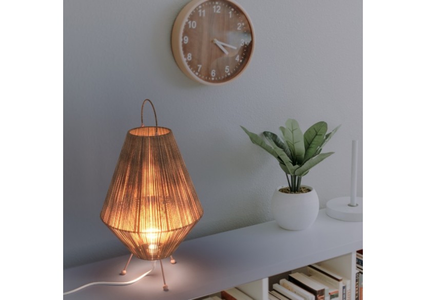 Lampe à poser naturelle en jute "Ross"-E27 - K184-EU-B - Barcelona LED