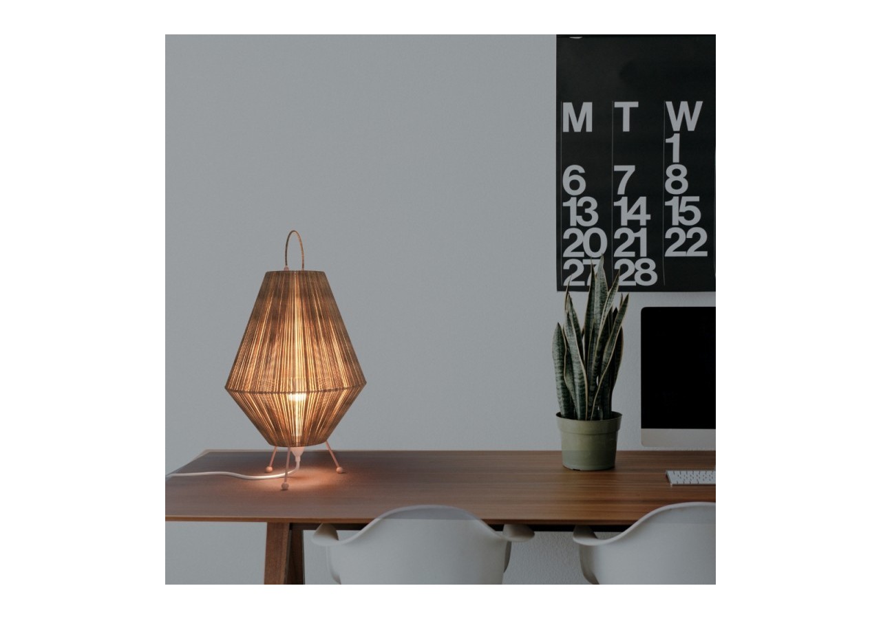 Lampe à poser naturelle en jute "Ross"-E27 - K184-EU-B - Barcelona LED