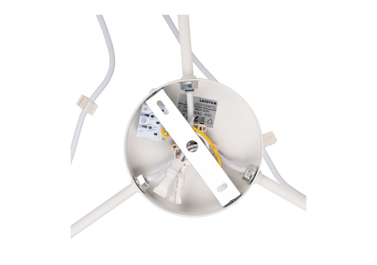 Suspension triple abat-jour en métal et bois "Lima" - LN3014-B - Barcelona LED