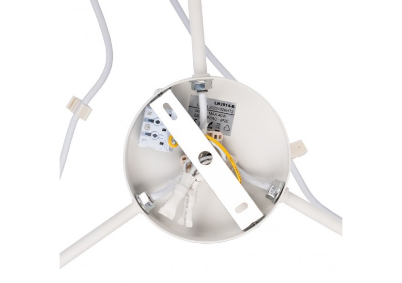 Suspension triple abat-jour en métal et bois "Lima" - LN3014-B - Barcelona LED