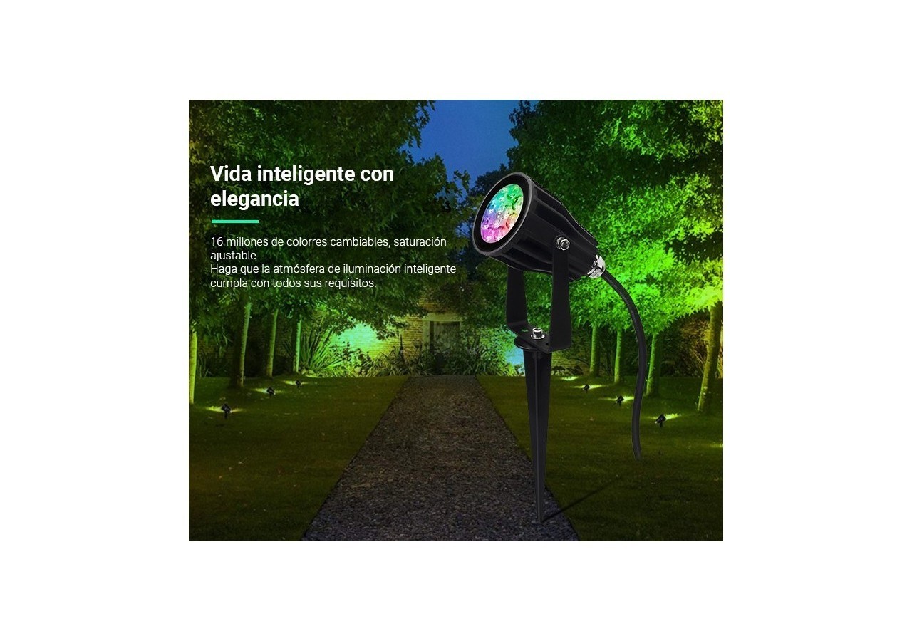 Spot LED de jardin sur piquet 6W RGB + CCT IP66 | Mi Light - FUTC04 - Barcelona LED