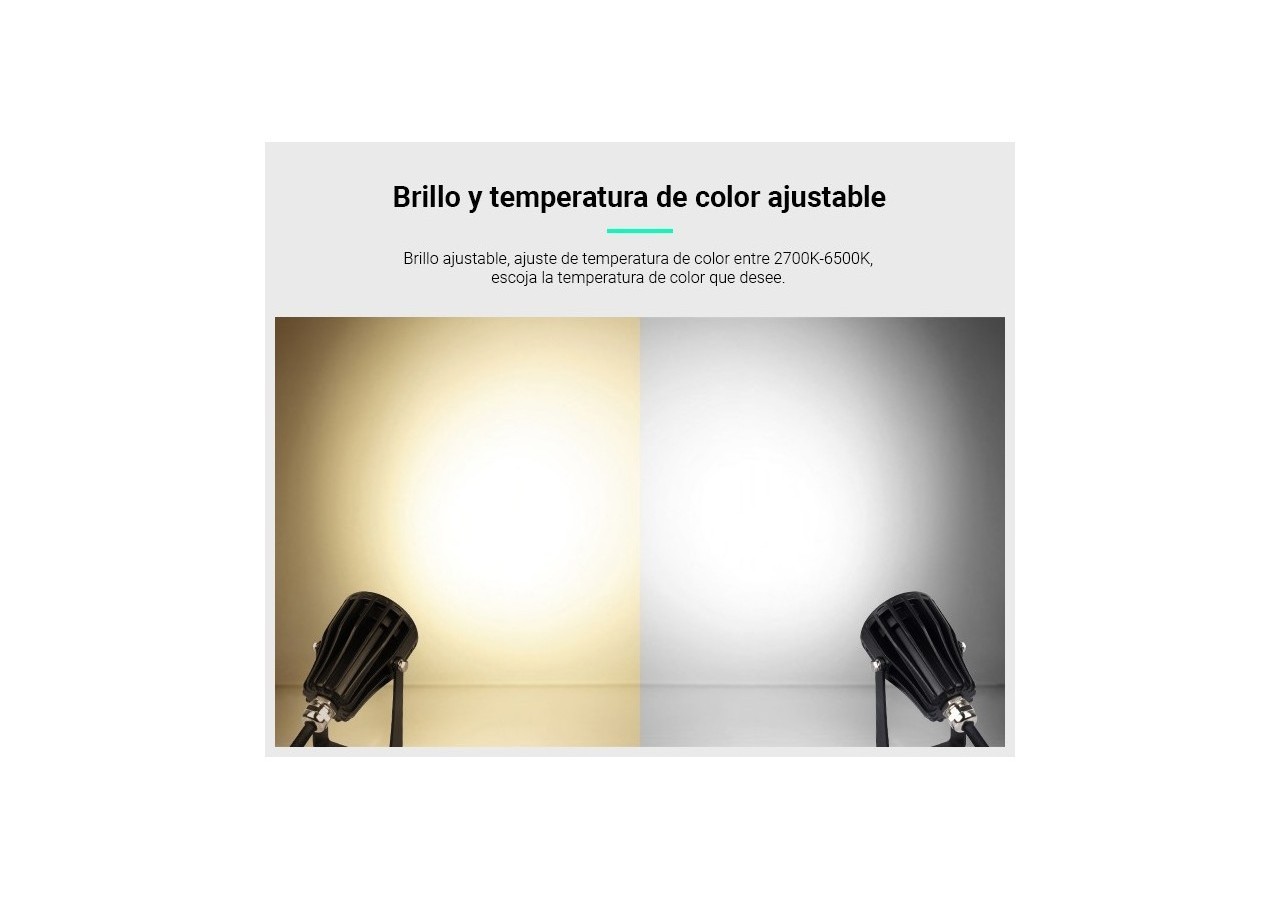 Spot LED de jardin sur piquet 6W RGB + CCT IP66 | Mi Light - FUTC04 - Barcelona LED