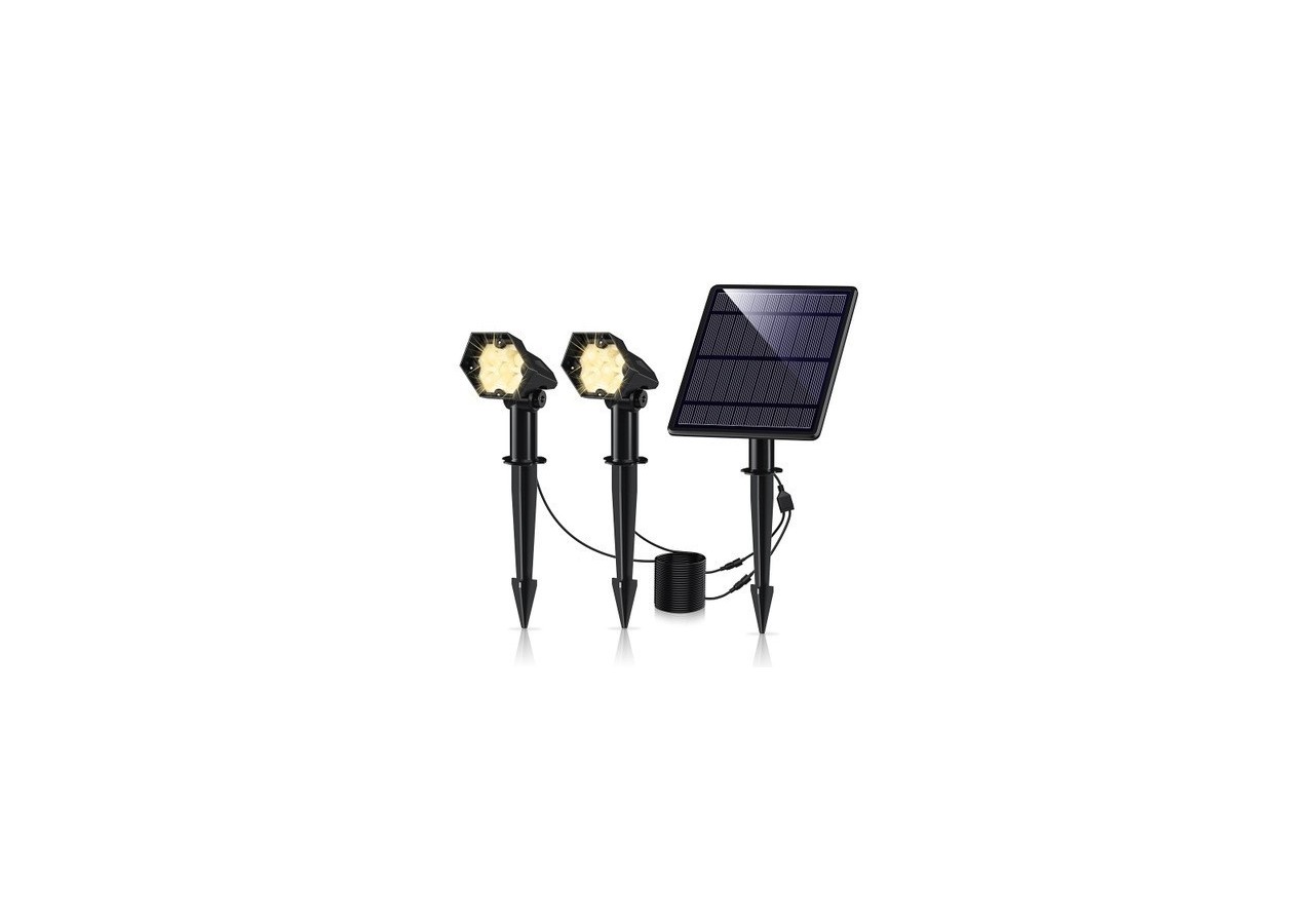 Double spot solaire extérieur 3W IP65 - SL12-BC - Barcelona LED