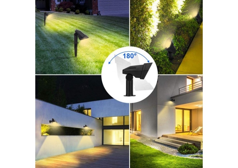 Double spot solaire extérieur 3W IP65 - SL12-BC - Barcelona LED