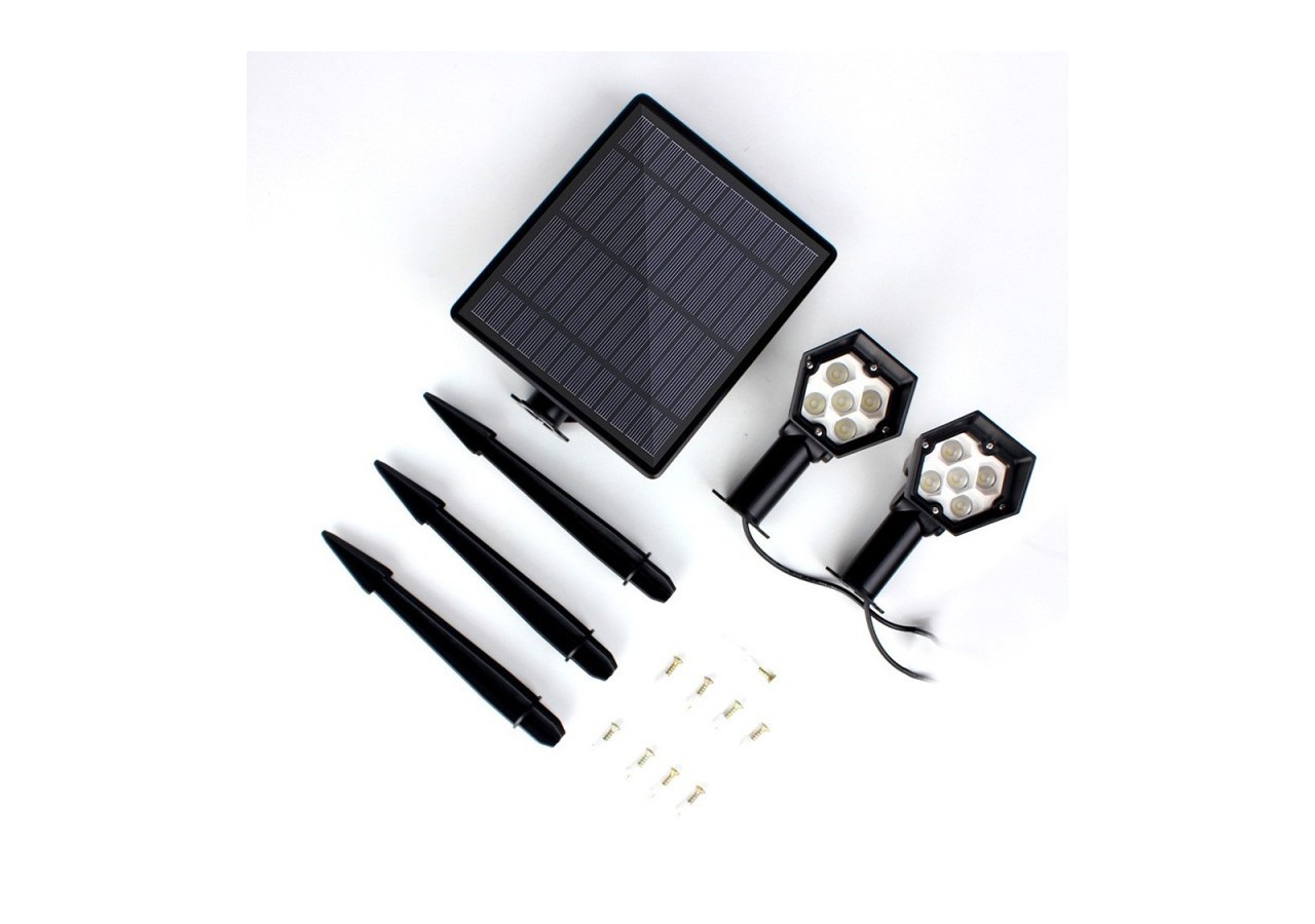 Double spot solaire extérieur 3W IP65 - SL12-BC - Barcelona LED