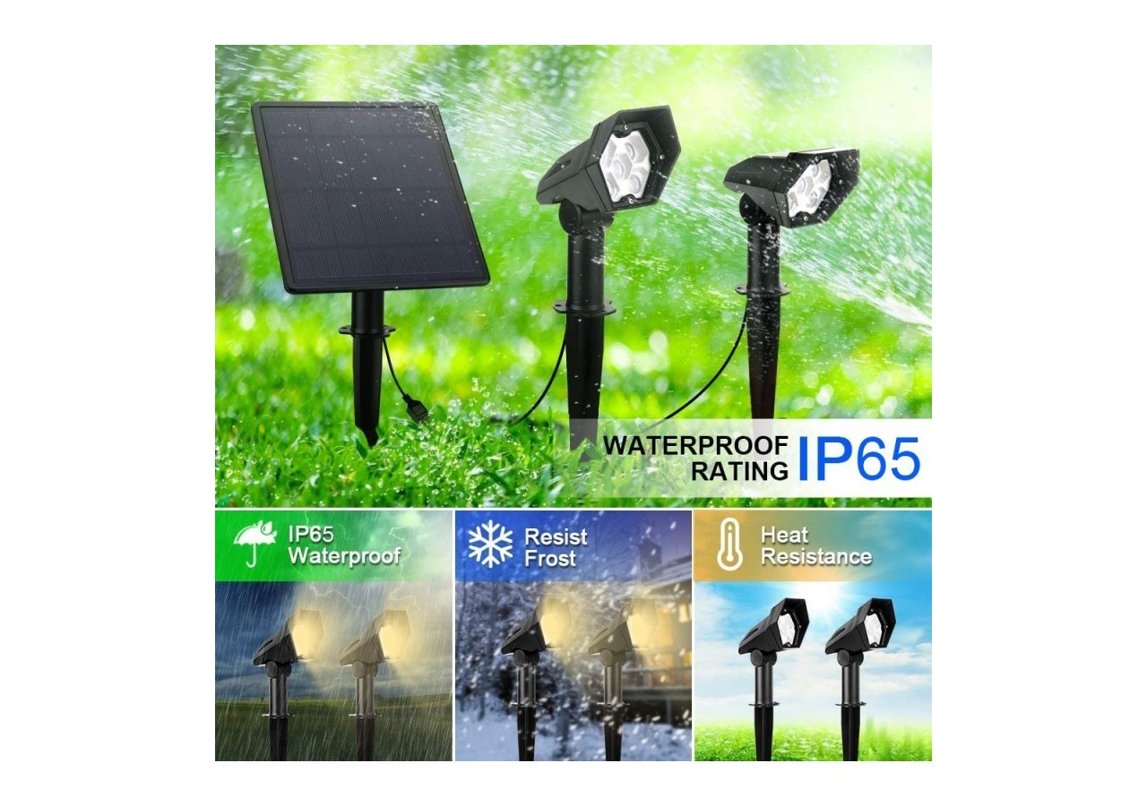 Double spot solaire extérieur 3W IP65 - SL12-BC - Barcelona LED