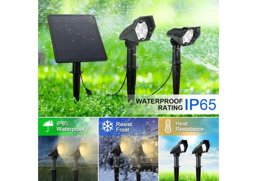 Double spot solaire extérieur 3W IP65 - SL12-BC - Barcelona LED