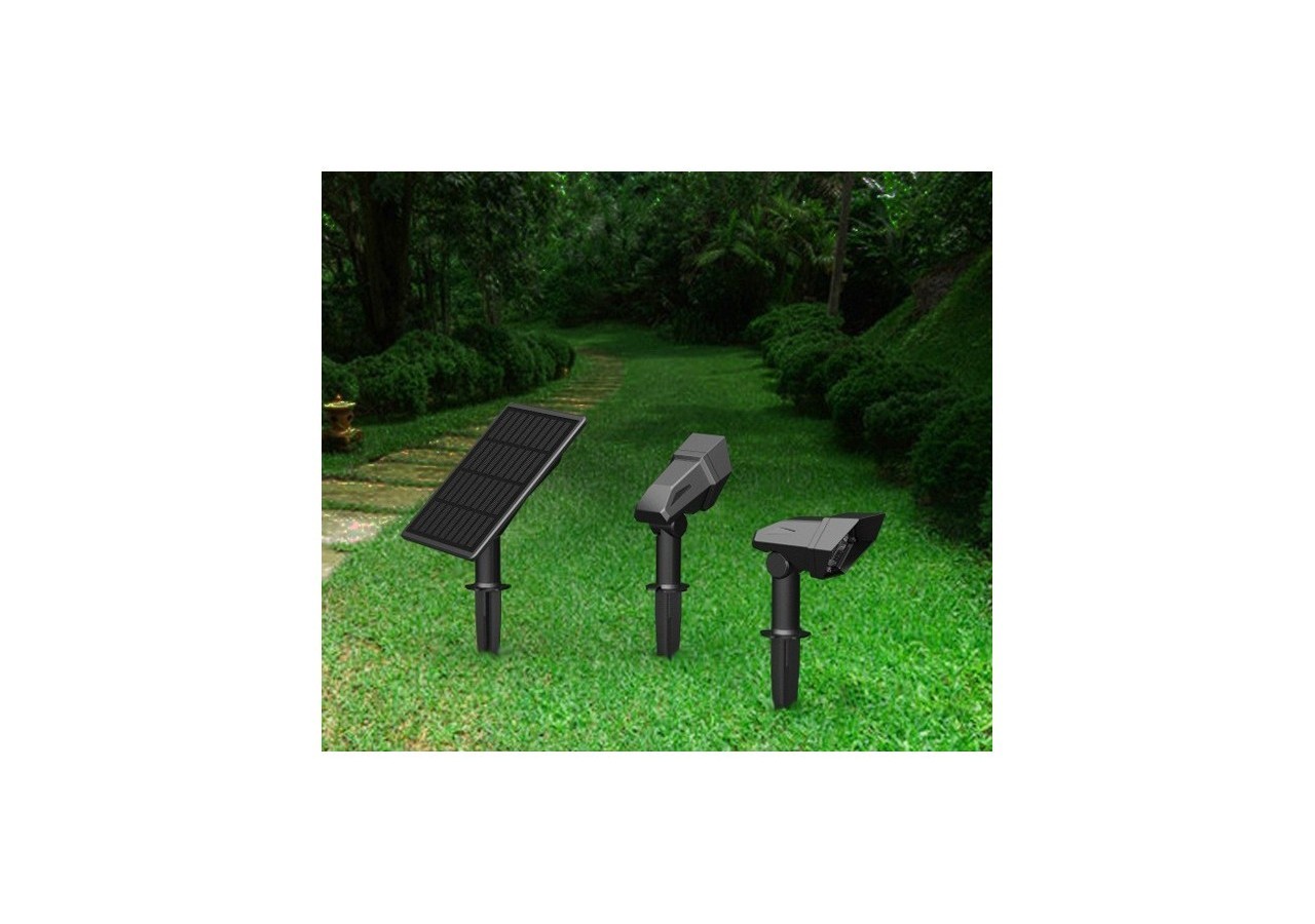 Double spot solaire extérieur 3W IP65 - SL12-BC - Barcelona LED