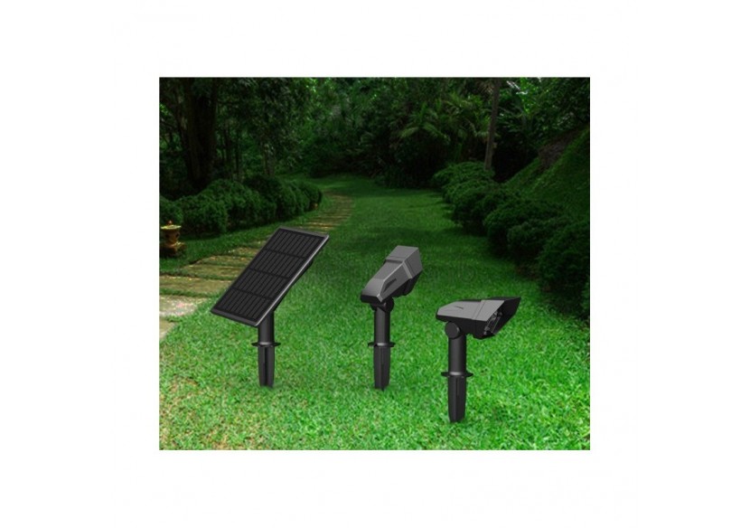 Double spot solaire extérieur 3W IP65 - SL12-BC - Barcelona LED