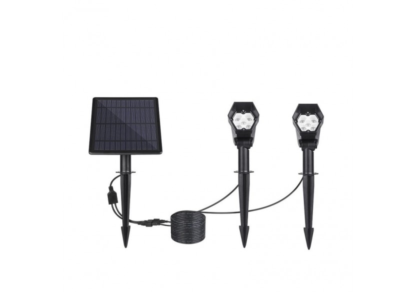 Double spot solaire extérieur 3W IP65 - SL12-BC - Barcelona LED