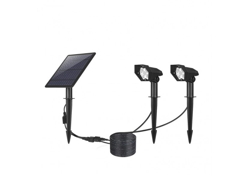 Double spot solaire extérieur 3W IP65 - SL12-BC - Barcelona LED