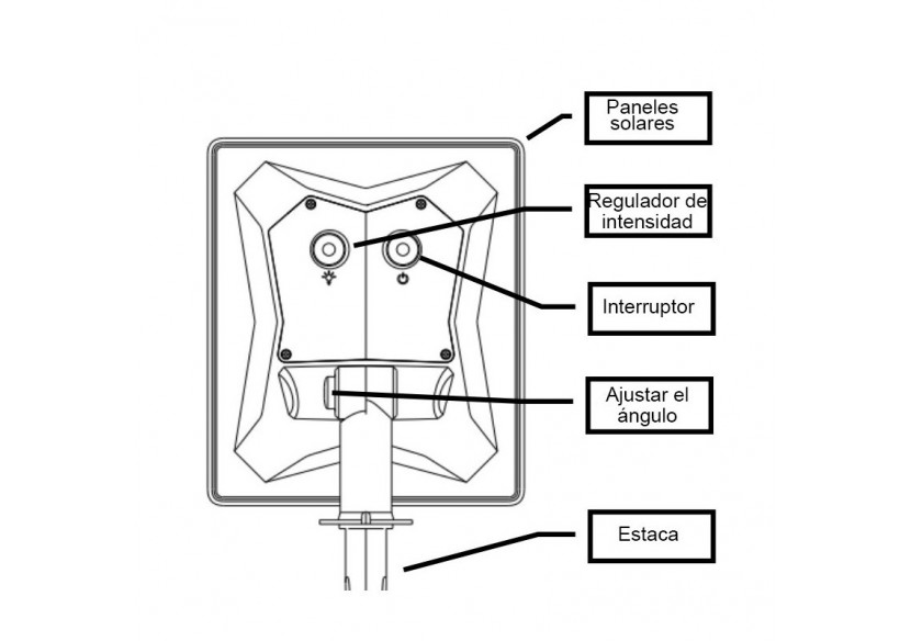 Double spot solaire extérieur 3W IP65 - SL12-BC - Barcelona LED
