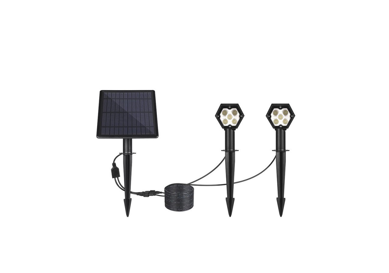 Double spot solaire extérieur 3W IP65 - SL12-BC - Barcelona LED