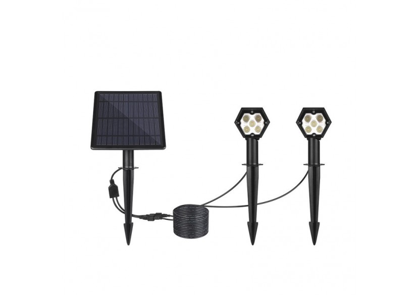 Double spot solaire extérieur 3W IP65 - SL12-BC - Barcelona LED
