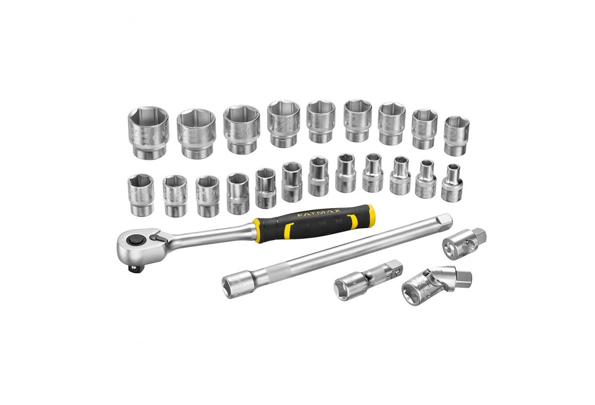 Coffret De Douilles Stakbox L - 1/2’’ - Jeu De 26 Pcs -   - Fatmax : Confort'Mat