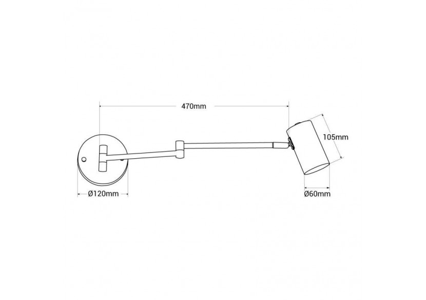 Applique murale extensible "Paula"-E27 G45 - L3067-B - Barcelona LED