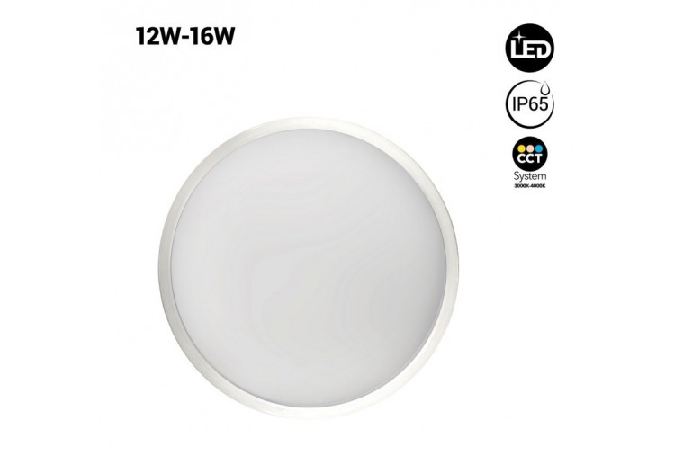 Plafonnier LED étanche CCT-Puissance réglable 12W-16W-diamètre 30cm-IP65 - B1726-CCT - Barcelona LED 2